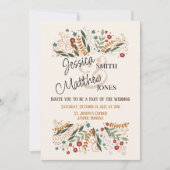 Bruiloft Wildbloemen Moderne Inspirivity Elegant Kaart (Voorkant)