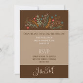 Bruiloft Wildbloemen Moderne Inspirivity Elegant Kaart (Achterkant)