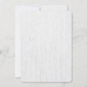 Bruiloft Wildbloemen op witgewassen hout Kaart (Achterkant)