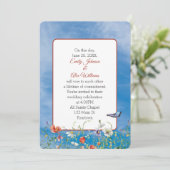 Bruiloft Wildbloemen op zomerhemel Kaart (Staand voorkant)