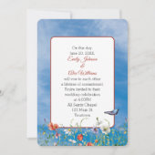 Bruiloft Wildbloemen op zomerhemel Kaart (Voorkant)