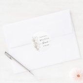 Bruiloft wildflower bloei beige ronde sticker (Envelop)