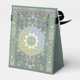 Bruiloft Wildflower Mandala w/Couple+Date Bedankdoosjes