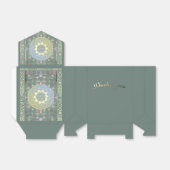 Bruiloft Wildflower Mandala w/Couple+Date Bedankdoosjes (Uitgevouwen)