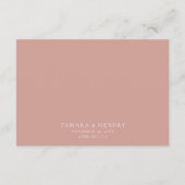 Bruiloft Wishing Well Calligrafie Script Roos Gold Informatiekaartje (Achterkant)