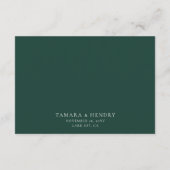 Bruiloft Wishing Well Kalligrafie Emerald Green Informatiekaartje (Achterkant)