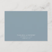 Bruiloft Wishing Well Kalligrafie Script Dusty Blu Informatiekaartje (Achterkant)