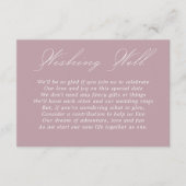 Bruiloft Wishing Well Kalligrafie Script Dusty Roo Informatiekaartje (Voorkant)