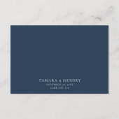 Bruiloft Wishing Well Kalligrafie Script Navy Blue Informatiekaartje (Achterkant)