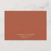 Bruiloft Wishing Well Kalligrafie Script Terracott Informatiekaartje (Achterkant)