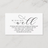 Bruiloft Wishing Well, Moderne Elegantie minimaal Informatiekaartje (Voorkant)