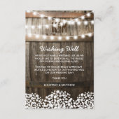 Bruiloft Wishing Well Rustic Country Baby's Breath Informatiekaartje (Voorkant)