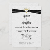 Bruiloft Wit In reliëf gemaakt Bloemen met Hart Li Kaart (Voorkant / Achterkant)