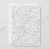 Bruiloft Wit Kant uitnodigen Kaart (Achterkant)