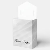 Bruiloft Wit Marmer Abstract Bedankdoosjes (Geopend)
