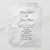 Bruiloft Wit Marmer Abstract Kaart (Voorkant / Achterkant)