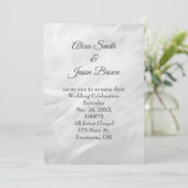 Bruiloft Wit Marmer Abstract Kaart (Staand voorkant)