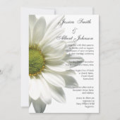 Bruiloft witte grote madeliefje uitnodiging (Voorkant)