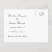 Bruiloft. Witte orchideeën. Save the date Aankondigingskaart (Achterkant)