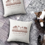 Bruiloft Witte Rose Gouden Hart Naam Mr. en Mrs. Kussen<br><div class="desc">Voeg een vleugje liefde toe aan uw decor met onze "Mr en Mrs" Roos gouden hart Sierkussen! Dit elegante en aanpasbare kussen heeft een stralend rozen gouden ontwerp met het iconische citaat "Mr. and Mrs.", aangevuld met harten en trouwringen. Maar hier is de echte charme - u kunt het personaliseren...</div>