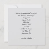 Bruiloft Witte Tulpen en Daisy Op Bijbel Kaart (Achterkant)