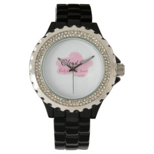 Bruiloft wolken negen rode pastel naamdatum horloge