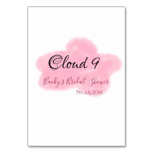 Bruiloft wolken negen rode pastel naamdatum kaart