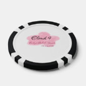 Bruiloft wolken negen rode pastel naamdatum poker chips (Enkel)