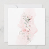 bruiloft | Woodland Blush Pink Rose Kaart (Achterkant)