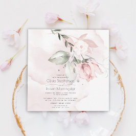 bruiloft | Woodland Blush Pink Rose Kaart
