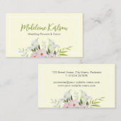 Bruiloft Zachte witte Calla Lily Rozen Visitekaartje (Voorkant / Achterkant)