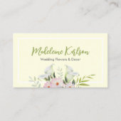 Bruiloft Zachte witte Calla Lily Rozen Visitekaartje (Voorkant)