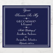 Bruiloft zal je mijn groomman Cool voorstel Bier Etiket (Enkel label)