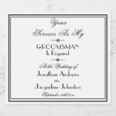 Bruiloft zal je mijn groomman modern voorstel bier etiket (Enkel label)