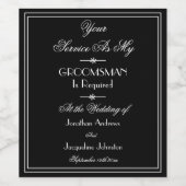 Bruiloft Zal je mijn Groomsman Classic Voorstel Wijn Etiket (Enkel label)