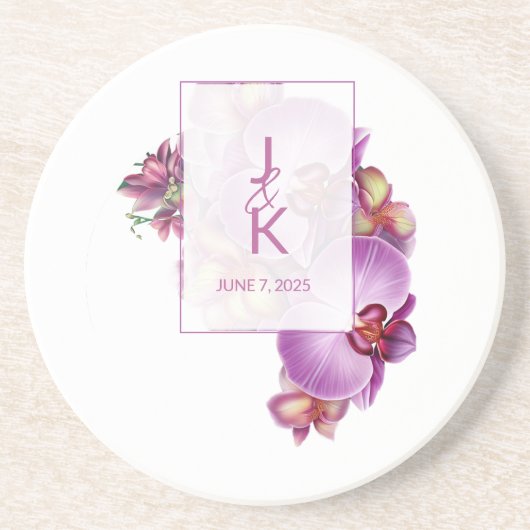 bruiloft zandsteen onderzetter (Voorkant)