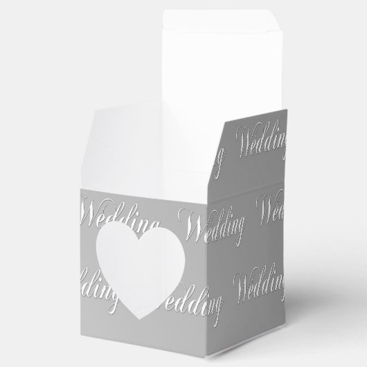 Bruiloft (zilver) bedankdoosjes (Geopend)