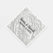 Bruiloft Zilver Papier Quilling Madeliefje Ontwerp Servet (Hoek)