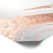 Bruiloft zilver roos gouden marmer programma tijdl poster (Hoek)