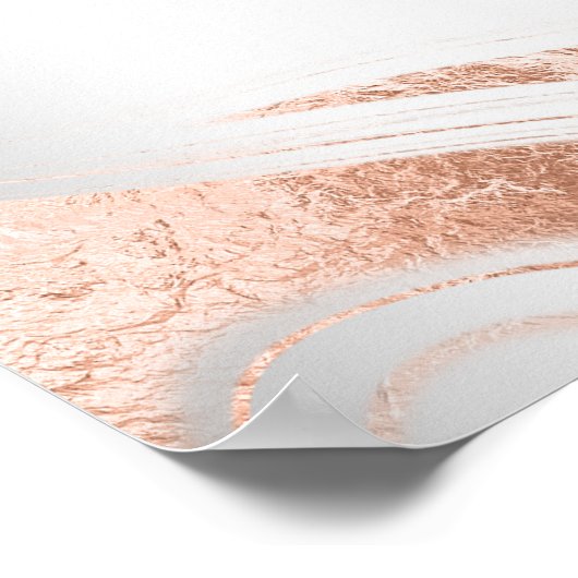 Bruiloft zilver roos gouden marmer programma tijdl poster (Hoek)