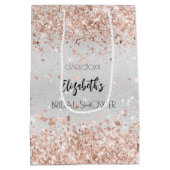 Bruiloft zilver roze goud naam medium cadeauzakje (Achterkant)