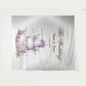 Bruiloft Zilveren Glitter Sparkle Elegant Wandkleed (Voorkant (horizontaal))