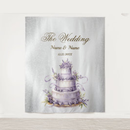 Bruiloft Zilveren Glitter Sparkle Elegant Wandkleed