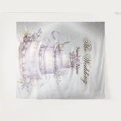 Bruiloft Zilveren Glitter Sparkle Elegant Wandkleed (Voorkant (horizontaal))