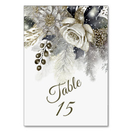 Bruiloft Zilveren Gouden Witte Rozen Bloemen Kaart