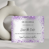 Bruiloft zilveren violet paarse budget sparen de d