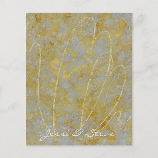 Bruiloft Zilveren Voering Behuizing Kaart (Achterkant)