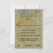 Bruiloft Zilveren voering RSVP-kaart RSVP Kaartje (Voorkant)