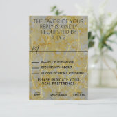 Bruiloft Zilveren voering RSVP-kaart RSVP Kaartje (Staand voorkant)