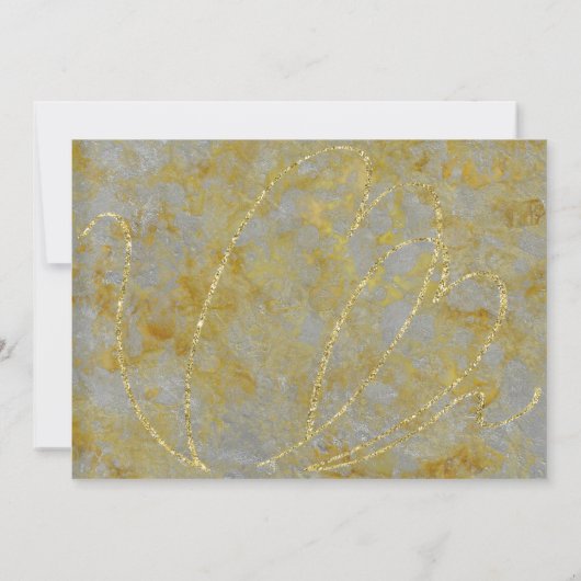 Bruiloft Zilveren voering Save The Date (Achterkant)